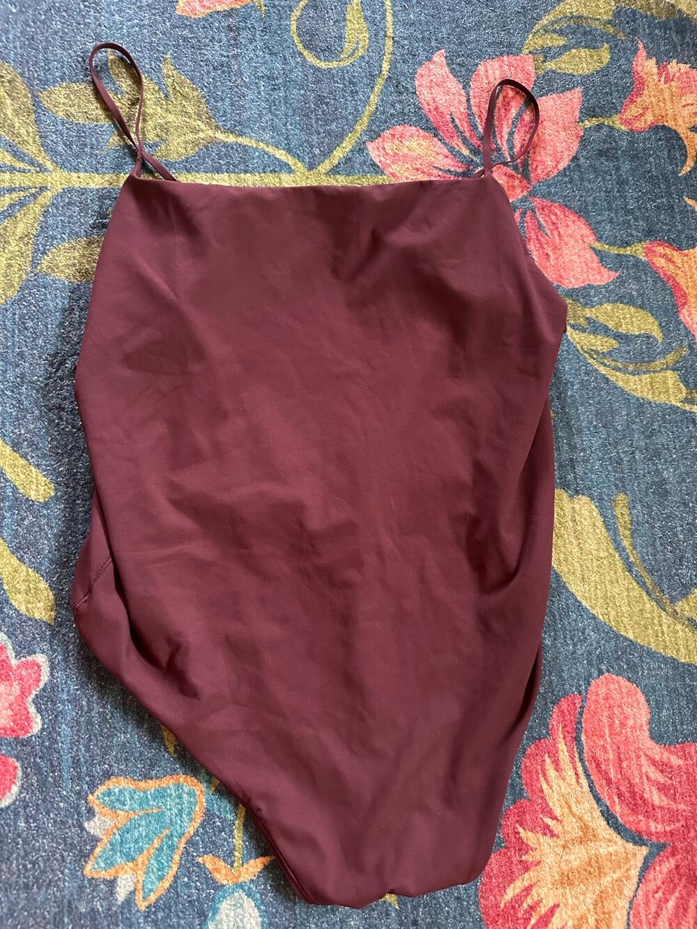 NWOT Athleta Square Neck Thong Bodysuit Size Large